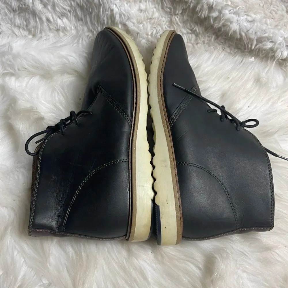 Aldo Men's Laird Boots Synthetic Black Lace Up Size 10 rubber soles.